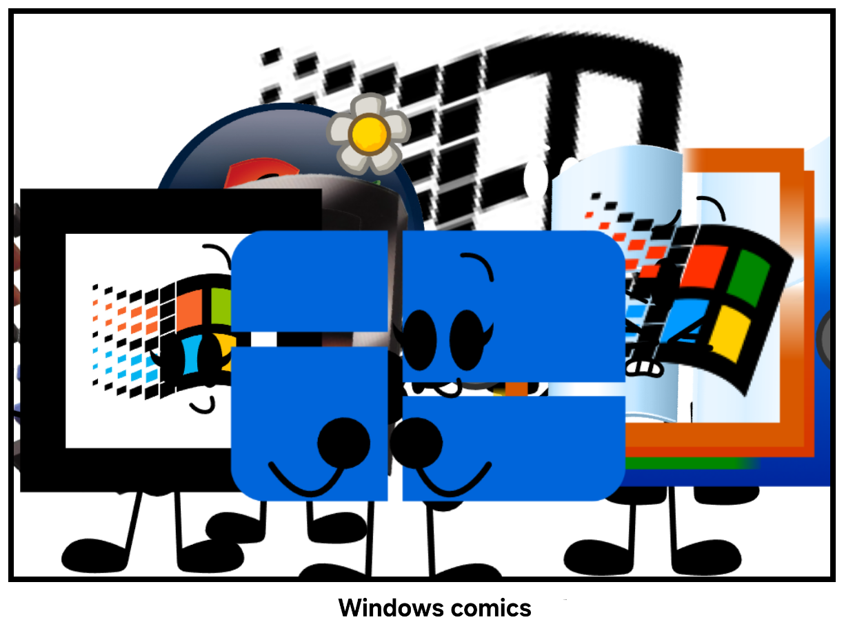 Collection of anthropomorphic characters based on Windows logos
